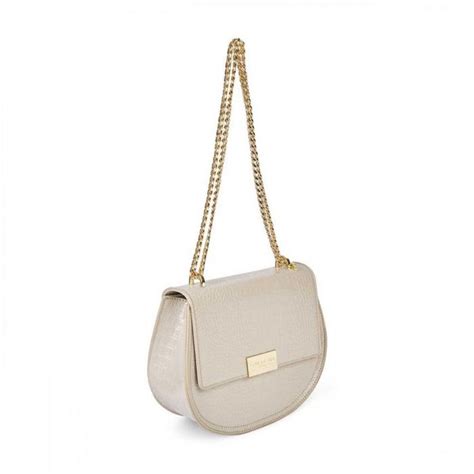 celine faux croc saddle bag forest green